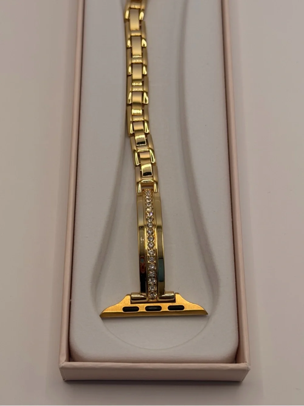 Apple Watch Stainless‎ Steel Gold & Diamond Braclet Band